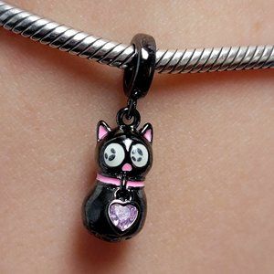 Charm Cat glow in the dark for Pandora Bracelet S925